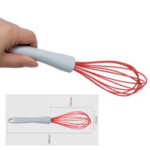 29.8cm 실리콘 거품기 휘핑기 머랭치기 계랸 생크림 부드러운 기스안나는, 핑크