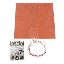 250x250mm 서미스터 접착 오렌지 온도 접착 가열 플레이트 핫 패드가있는 실리콘 열 패드, 실리콘 플라스틱 및 고무