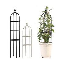장미 넝쿨 원형 식물지지대 NO11 원예소품 가드닝, 블랙, 15cm-60cm
