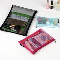 메쉬파우치3종세트 메이크업파우치 화장품파우치 멀티 지퍼파우치