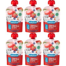 babylove 베이비러브 스트로베리 블루베리 애플 퓨레 파우치 1세이상 100g 6팩, 1개