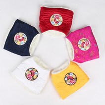 댕댕스 강아지한복 오색 누빔배자, 노랑