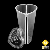 PP하트반반컵 H700 쌍쌍컵 내열컵 (BR) 200개세트 박스, 200개