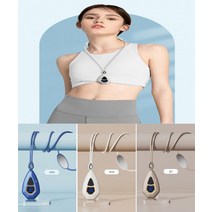 저주파 마사지기 목걸이형 충전식 목 어깨 저주파안마기 휴대용안마기, 네이비