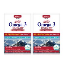 비타민뱅크 왐폴 레드 오메가3 EPA DHA 900 60캡슐 x2개, 상세설명 참조, 없음