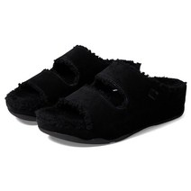 FitFlop Shuv 2바 시어링 안감 스웨이드 슬라이드 130161