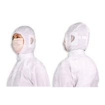 모자 크린 룸 후드 귀 망사 정전기 무진 방지 제전 복, 화이트3XL