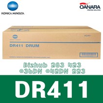 코니카미놀타 수입정품/미놀타DR411/Bizhub 283 423 036DN 042DN 223, 1개, 검정