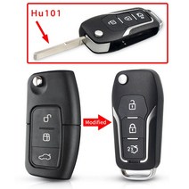 자동차키 KEYYOU-개조된 접이식 자동차 키 고리 케이스 스마트 포드 포커스 3 Fiesta connect mondeo c max, 02 modified key