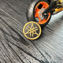 오토바이 스티커 야마하 YZFR1R3R6R25 모터사이클 로고 FZ1FZ6FZ8/N MT09 연료탱크 입체차량표지, 03 ABS소재2.8센티미터 골드