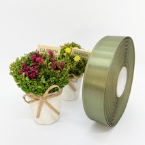 포장 리본 끈 제이제이리본 고밀도주자 3mm 76컬러 ( 길이 45M 90M ) 공단리본, 솔잎색, 3mm(90M)