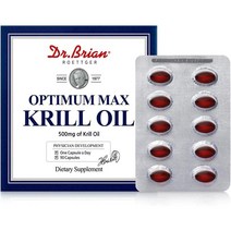 미국직구 닥터 브라이언 크릴 오일 서플먼트 남극 크릴 오일 500mg 소프트겔 캡슐은 생선 버블리스용 아스타잔틴 오메가 3 생선 오일 EPA DHA 인지질이었다, 수량, 상세참조