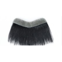 남자가발 정수리 앞머리 부분 인모 M자 가발, [3x18cm] 머리 길이 약 10cm