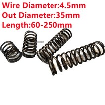 커스텀 헤비 듀티 대형 압축 스프링 와이어 직경 4mm * 35mm 60/70/80/100/120/150/200/250mm 길이, 4.5mm, 100mm