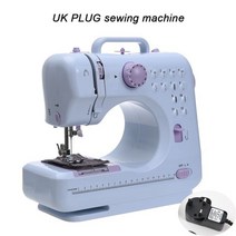 inne 휴대용 재봉틀 mini electric 가정용 crafting mending overlock 12 바늘 with 노루발 페달 초보자, 영국 플러그