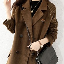 포플러앤씨 여성용 디딘 모직 하프 코트