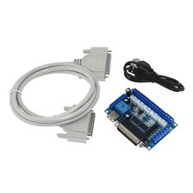 목공부품 스테퍼 모터 드라이버 마하 3 병렬 포트 제어 소매용 USB 케이블이 있는 5 축 CNC 브레이크 아웃, 01 Blue bla방수