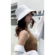 홀려쓰 체크 패턴 양면 버킷햇 사파리 벙거지 여성 얼굴 작아보이는 모자 색상 5종