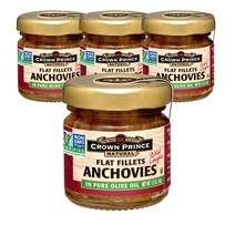 크라운프린스네츄럴 플랫 필렛 앤쵸비, 43g, 4개