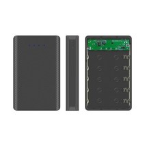 파워뱅크 자작배터리 캠핑용배터리 DIY 5x18650 배터리 케이스 표시기 보조베터리 셸 보호기가없는 휴대용, 01 Black