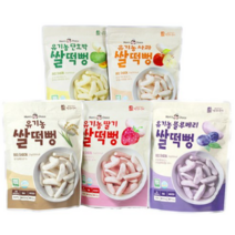 맛있는풍경 유기농 쌀떡뻥 딸기 25g + 사과 25g + 블루베리 25g + 단호박 25g + 플레인 25g, 5세트