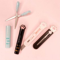 [맙소사잡화점] 고양이 젤리 발바닥 휴대용 미니 가위, 핑크