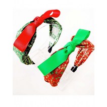 크리스마스 토션 머리띠 / 2color 핸드메이드 연말 파티 나들이 예뻐요, 그린