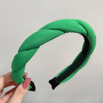 단발묶기 보브단발 붙임머리스타일링 Pu 가죽 꼰 머리띠 커피 베이지 블랙 트위스트 여자 헤어 밴드 악세서리, [13] style 3-green, [13] style 3-green