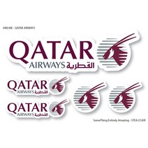 STEA 세계 항공사 로고 스티커SET 스티커, 29 QATAR AIRWAYS