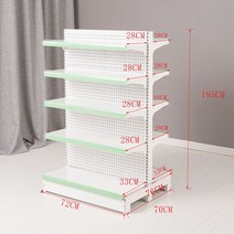 슈퍼 마켓 선반 진열대 벽 편의점 디스플레이 마트 대형, 양면 5층 메인  72 x 70 x 195