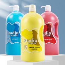 30색 대용량 아크릴 물감 2000ml 아크릴 물감 세트, 2L, 토양 노란색
