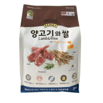 도그랑 시니어 양고기와 쌀 훼미리 건식사료, 도그랑 양고기, 2kg, 3개