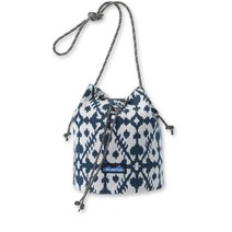 KAVU 캔버스 슬링 버킷 백 블루 블로트