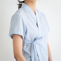 다래원 생활한복 시어서커 하늘 장저고리