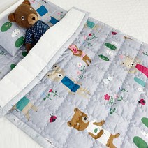 보아요[BOAYO] 국내산 향균 사계절 낮잠이불세트 어린이집이불 가방증정, 봉누누-코튼블루