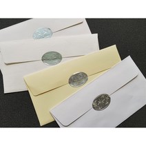 캘리그라피 봉투 티켓 봉투 상품권 봉투(8X16 100매), 은색스티커 (50매)