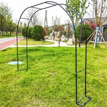 정원 아치 터널 꽃 지지대 받침대 덩쿨 넝쿨 포도 장미, 폭2.8높이2.2m(블랙