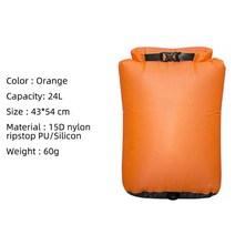 야외 돗자리 쿠션담요 야외 담요 캠핑용품 캠핑테이불 방수 부양 휴대용 접는 캠핑 방습 피크닉 하이킹 수영 에어백, 24리터 오렌지