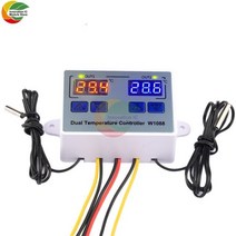 온도 습도 센서 보일러 온수매트 부품 스위치 NTC 컨트롤러 케이블 W1088 듀얼 LED 디지털 미터 전기 난방 조절기 220V 수족관 인큐베이터, 03 12V