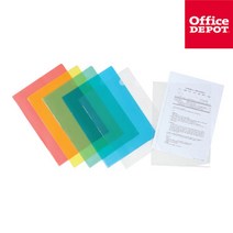 L자화일 고투명 클리어 홀더 A4 1팩(10EA), 청색(400292)