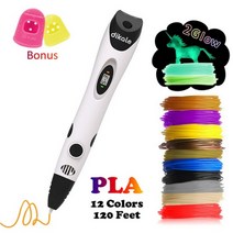 3D펜 프린터, 나는 플러그, 흰색 36mplafilament