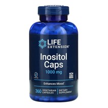 라이프익스텐션 이노시톨 캡슐 1000mg 360베지캡슐, 1개, 360개