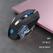 핑크 귀여운 정품 게이밍 마우스 피시방 롤 배그 서든어택 피파 스타 업무용 무소음 마우스 무선 마우스 로지텍, 색상, 블랙 [무음 충전식] 업그레이드 버전