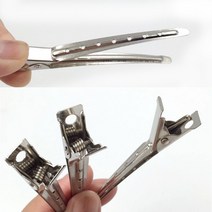 바버샵 미용실 스텐 스틸 머리 헤어 클립 집게핀 중형