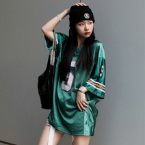 새틴 유니폼 럭비티 매쉬 오버핏 박시핏 여름 반팔티 y2k 져지