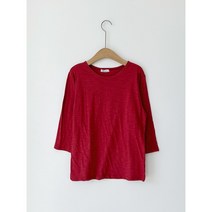여성 봄 라운드 7부 티셔츠 여자 면티 베이직 심플 무지 칠부 기본티 6컬러