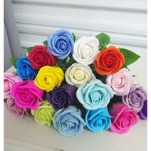 [플라라] 비누꽃 모음 (장미 카네이션) 시들지 않는 향기로움 1송이 낱개 판매, 22. 분홍(카네이션)