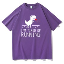 아두이노 Frontend 프로그래머 셔츠 Chrome Dino Geek 해커 코더 선물 웹 개발자 Tshirt Mens Cotton Tee I, 07 Purple_06 XXXL