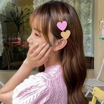 러블리 하트 헤어 집게 머리핀 악세사리 삔