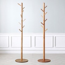 하이목스 원목 스탠드 옷걸이 행거 10종, 05N_원형받침(내츄럴)